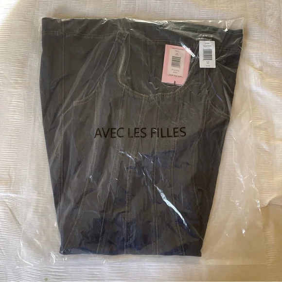 Brand New - AVEC LES FILLES Denim Fit-and-flare Midi Dress πβ¨ - Picture 4 of 13